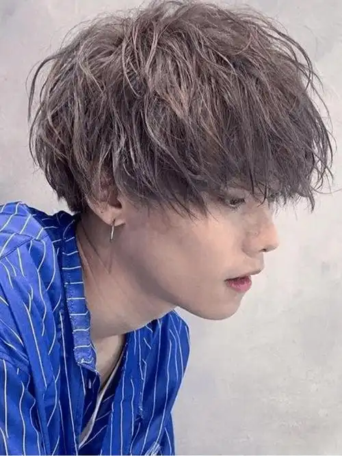 男生短发蓬松烫发型