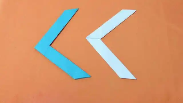 非常简单的折纸回旋镖,1张纸可以折2个,看一遍就学会了