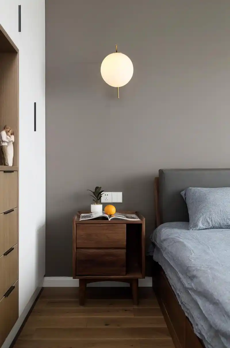 138平北欧风装修床头一角