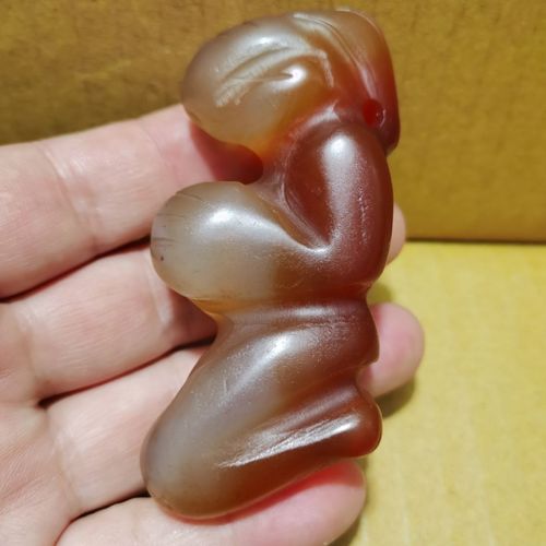 红山文化仿古玉器玛瑙玉石古玉遇贵人挂件吊坠挂坠