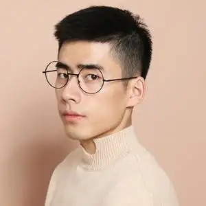 金边眼镜框男士