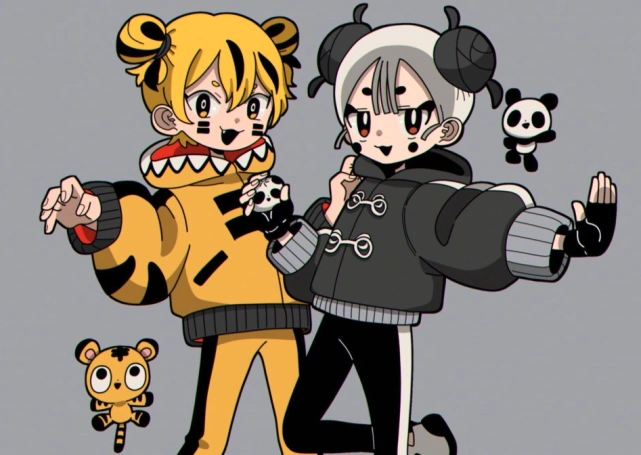 看过了靓帅风的动物拟人看看可爱风的好像也不错被治愈了