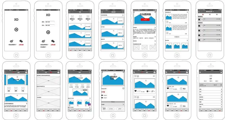 型动健身app原型图