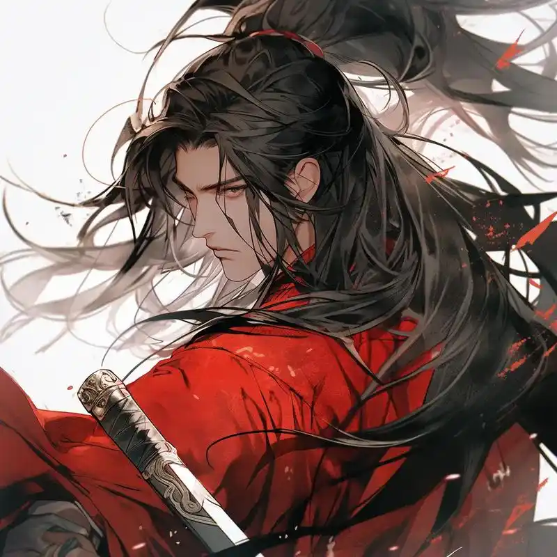 超帅男红字古风第二弹.#画画 #古风 #优质头像 #天官赐福 - 抖音