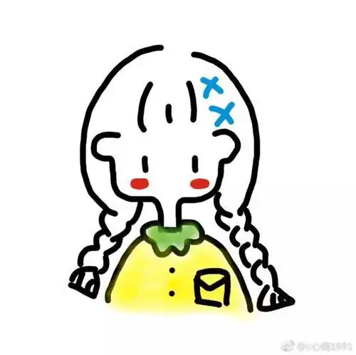 ins风简笔画女生头像