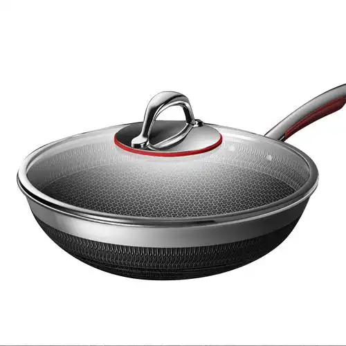 康巴赫kbhkgt31625锅具316升不锈钢双面花纹李易峰定制款炒锅电磁炉