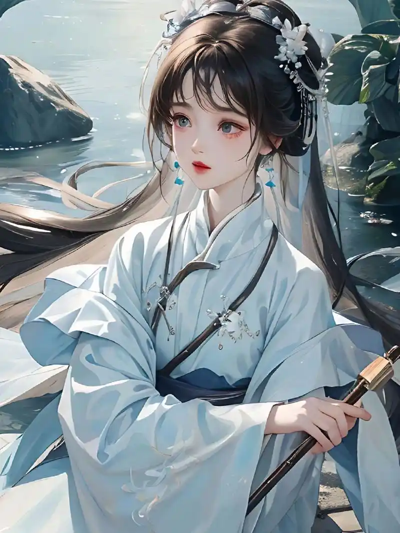 女生头像|古风头像|壁纸头像|蓝衣 蓝衣系列, 每天都沉迷女儿们的美貌