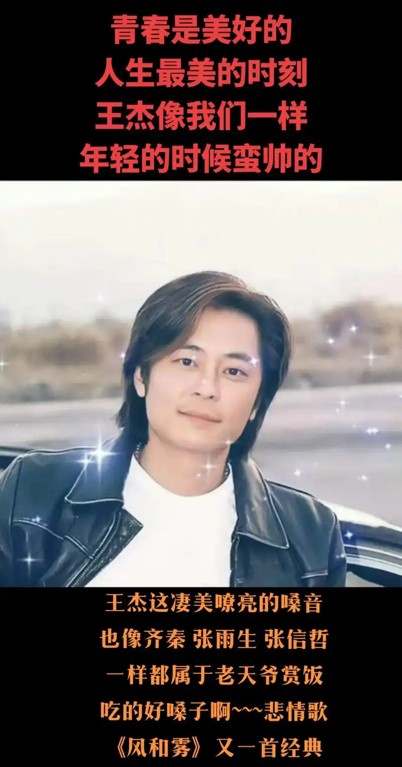 王杰年轻的时候像很多人一样蛮帅气的哦～青春是美好的,也是很短 - 抖