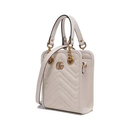 古驰gucci女士ggmarmont系列皮革双g手提单肩斜挎包迷你款696123dtdht