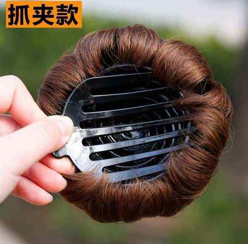 假发头饰装饰 造型自然一古装古典新娘汉服发型头发花苞盘头全套