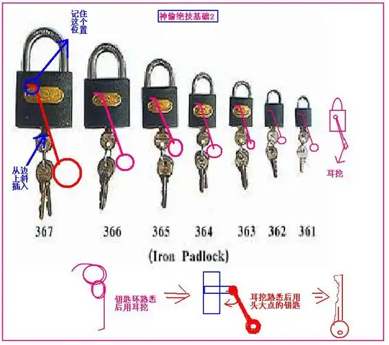 怎么撬挂锁求图解