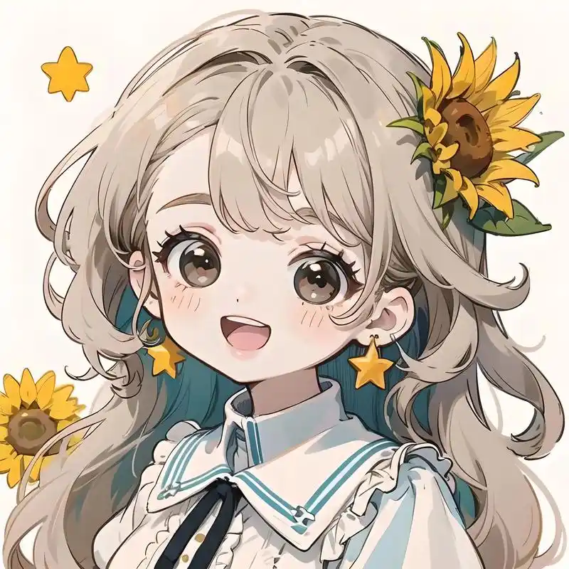 向日葵女孩.#优质头像 #动漫女头 #一起换头像 #二次元头 - 抖音