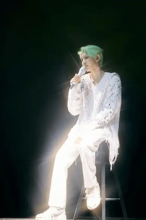王源2023巡演首场落幕 绿发新造型引全场尖叫_演唱会_客厅_流星