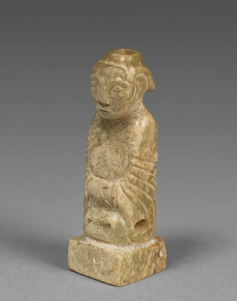 西汉 玉跪人(整体) 美国哈佛艺术博物馆藏