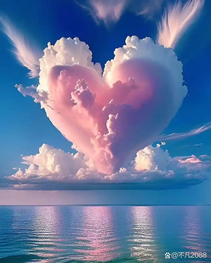 在彩虹的尽头,有一片心形的云朵,它承载了我所有的快乐与希望.