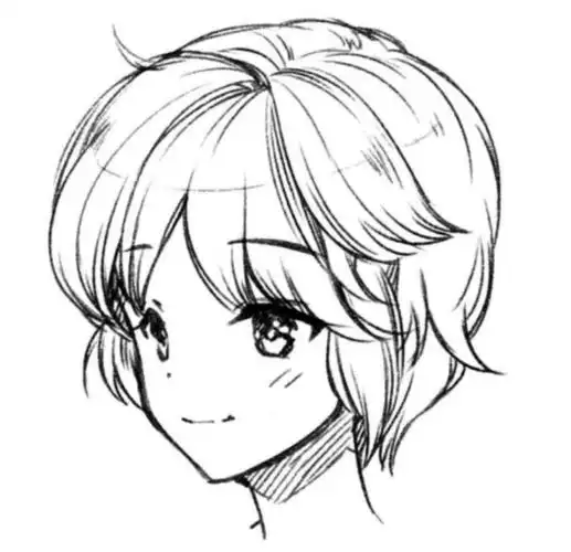 绘画技能干货动漫少女头发的基础画法一