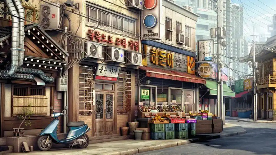 蔚蓝动漫天空风景插画桌面壁纸