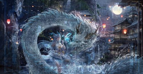 原创头像 jl西施游龙同人 无水印一张/王者荣耀同人设计 壁纸图片