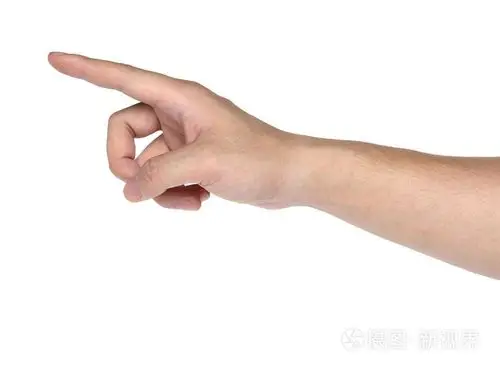 手指点触摸或孤立在白色背景上的紧迫