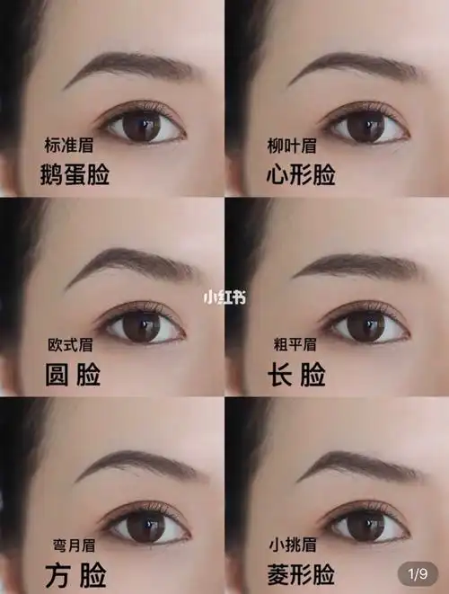 看脸型花适合自己的眉形