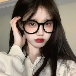 复古圆形黑框素颜眼镜框女韩版潮网红原宿大框平光镜防蓝光镜框女