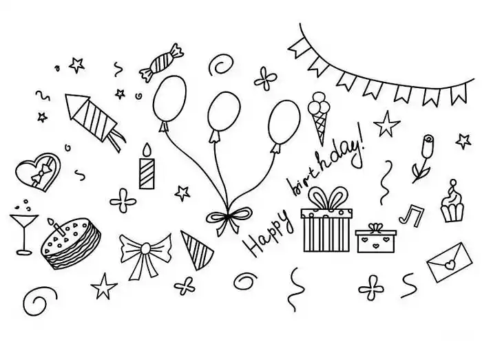 生日快乐_手_素描_聚会_生日_高清图片_全景视觉