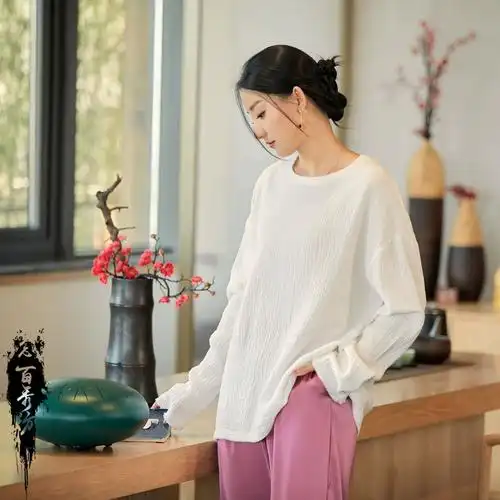 女素衣禅服古风汉元棉麻春季素轻国风上衣禅意茶服婵服装佛系女装