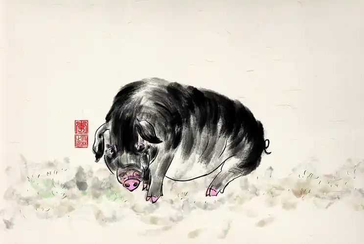 数字水墨十二生肖|插画|插画习作|李大林lbl - 原创作品 - 站酷