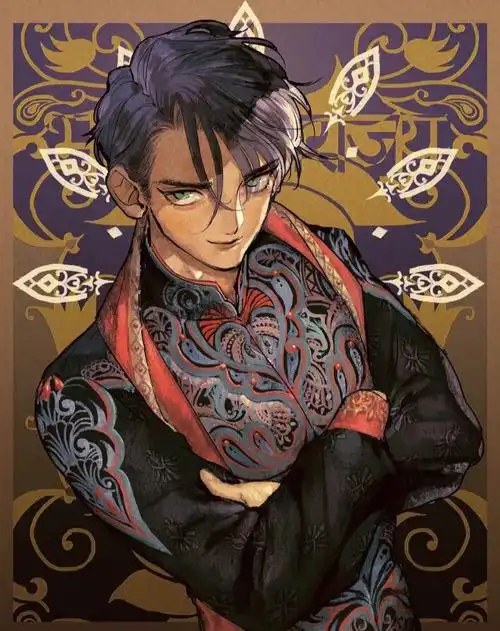 动漫素材华丽男生