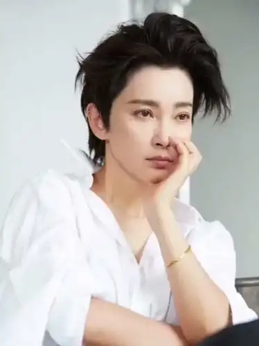 李冰冰短发男装造型,英气十足