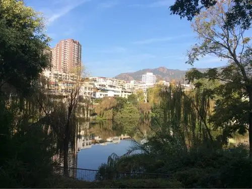 31日乘坐7元钱的面包车来到盐边新县城,街道宽敞,干净.