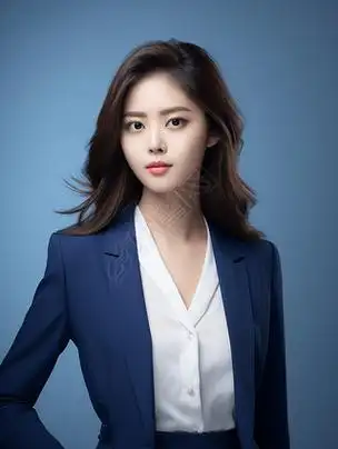 女士女性个人证件照半身照肖像照职业装写真摄影素材