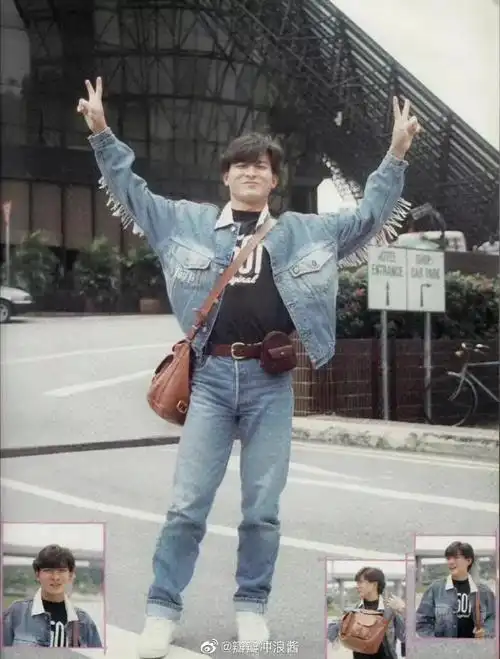这是1994年,刘德华在欧洲旅游时拍的照片,镜头中他五官精致,穿着一身