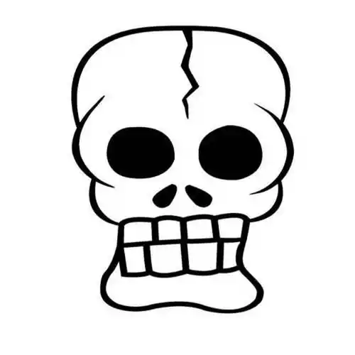 骷髅头简笔画 骷髅头简笔画吓人