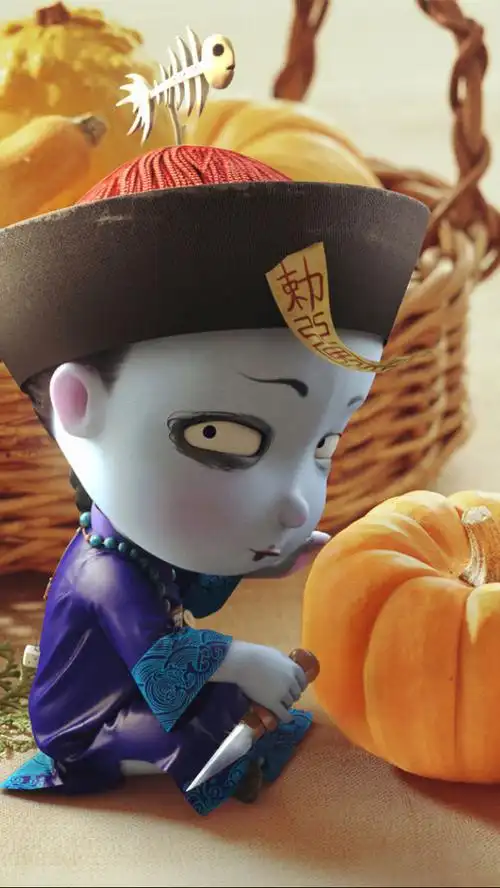 僵尸#小僵尸#可爱#宠物#中国风#恐怖#僵小鱼#创意#壁纸#卖萌#萌玫的