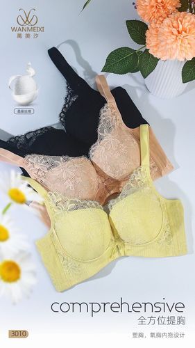 内衣万美汐3010中薄b杯定型无钢圈调整型聚拢文胸