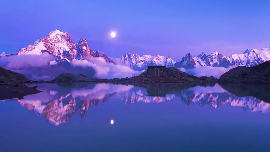 夜幕下的阿尔卑斯山 风景壁纸 风景图片大全 风景桌面壁纸大全 免费风