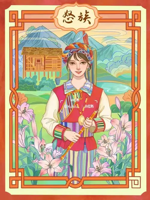 少数民族系列插画 | 怒族