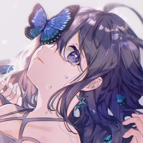 动漫女生头像你似月光一样温柔