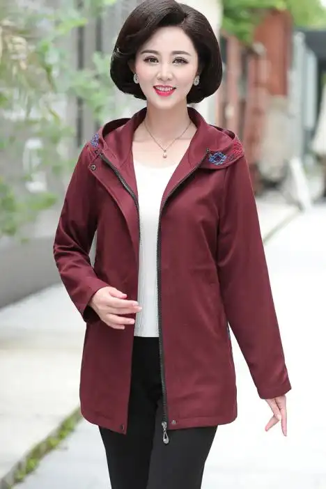 妈妈装春装外套气质短款上衣春秋2018新款40-50岁中年女秋装风衣