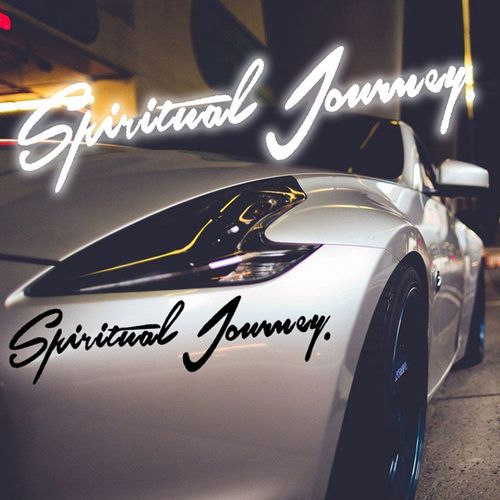 精神之旅英文车贴反光车贴灯眉外观车身贴纸汽车霸气装饰网红车贴