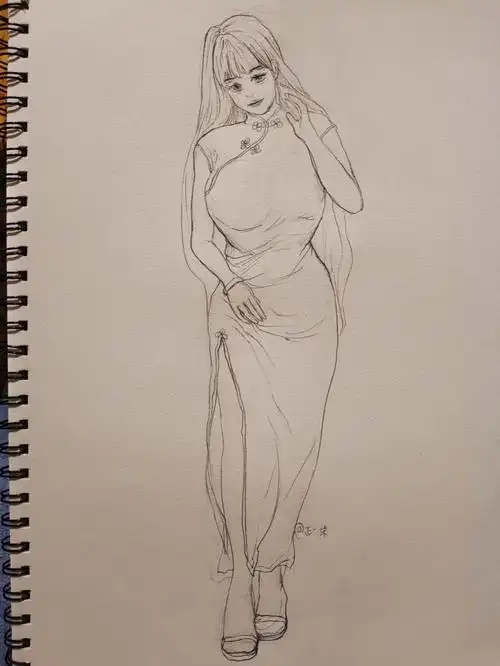 希望美少女能看见呜呜呜呜#画画 #简笔画