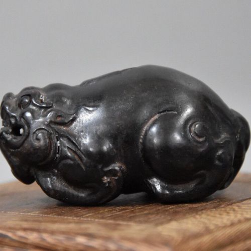 红山文化陨石陨铁貔貅招财辟邪祈福珍藏精品西藏天然含铁老料陨石