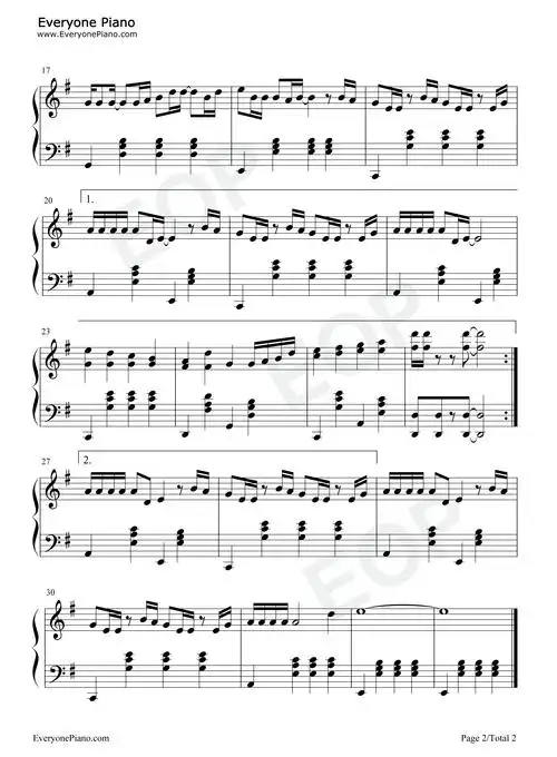 大约在冬季-齐秦五线谱预览2-钢琴谱文件(五线谱,双手简谱,数字谱