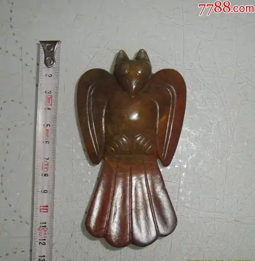 玉鹰手把件红山文化玉器老玉器