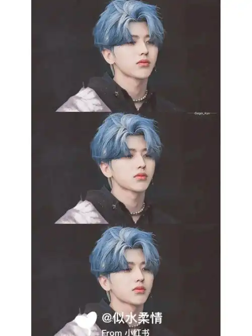 蓝头发的蔡徐坤太帅惹06