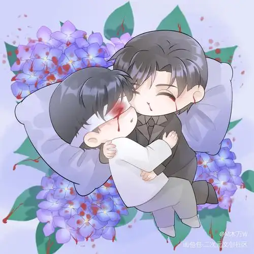 无尽夏,花开了._病案本谢清呈贺予q版绘画作品