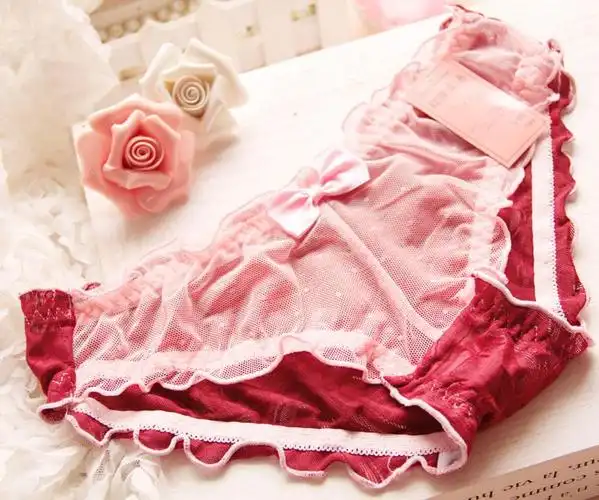 供应蕾丝内裤 网纱女士内裤 性感蝴蝶结可爱少女内裤蕾丝甜美派383