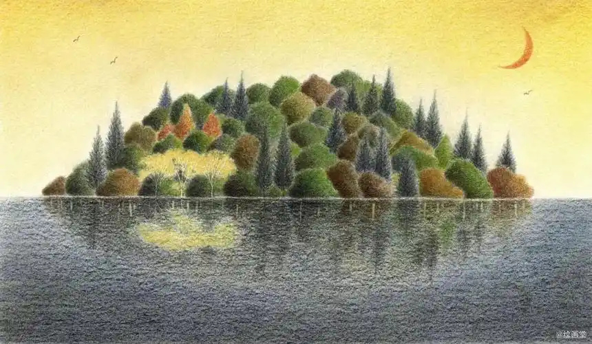 渡辺美香子,彩铅风景,通话风,这位日本画家画出了童话世界