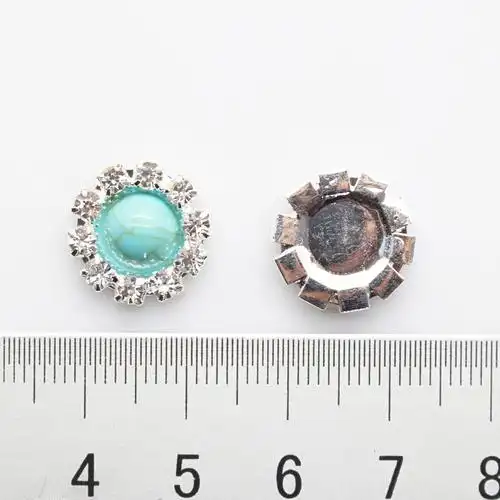 手工diy绿宝石钻扣 纽扣服装配件材料小额出售花盘钻扣